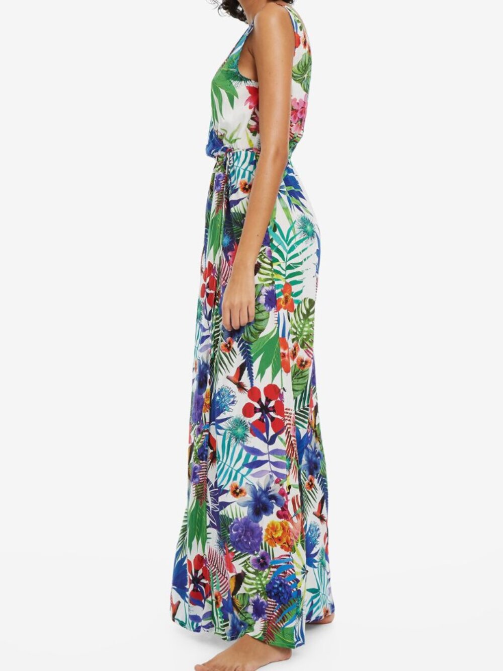 Desigual Jasmine Tropical Print Maxi Dress, Size M - Picture 4 of 11